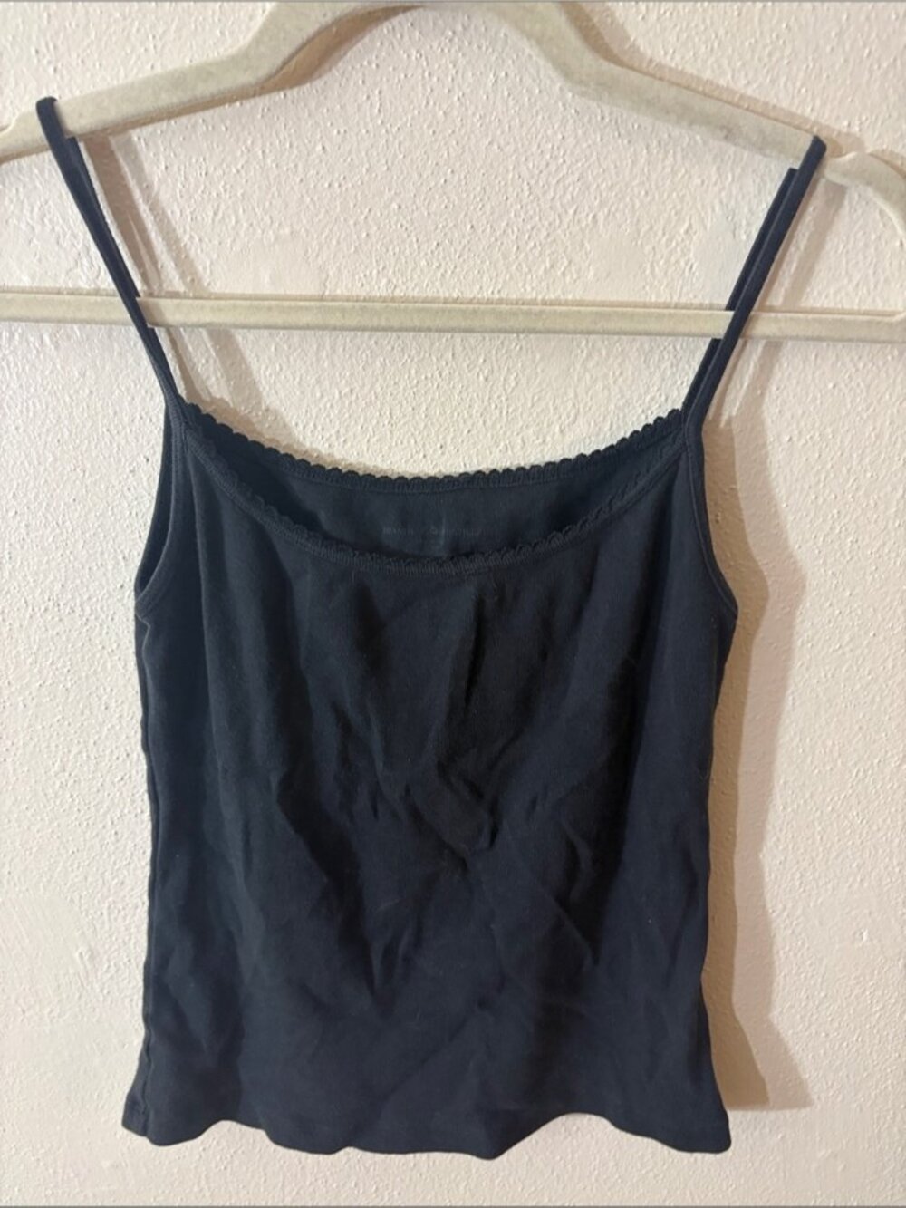 Black Lace-Trim Spaghetti Strap Camisole
